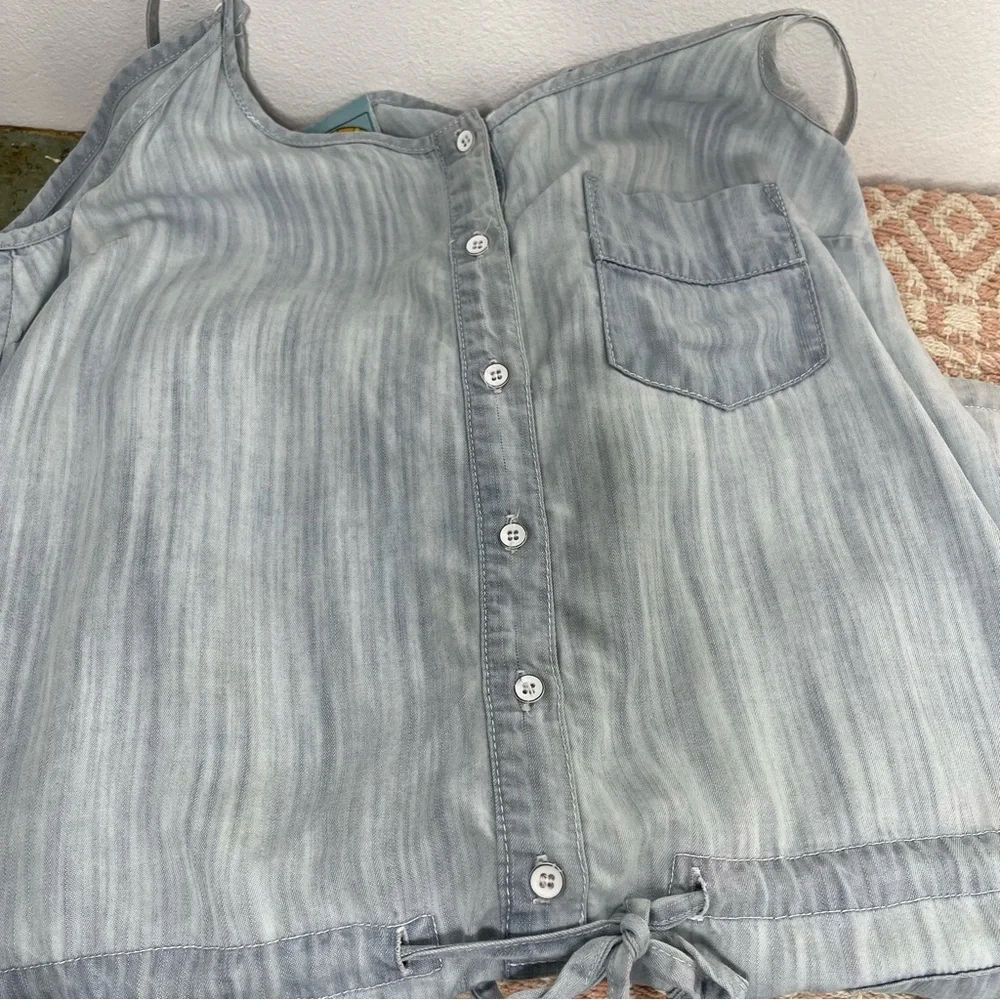 C&C California Surf Wash Chambray Romper Size S